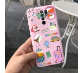 For Redmi 9 Phone Case 6.53 inch Xiaimi Redmi 9 Soft Silicone Phone Cases TPU Back Cover On Capa Redmi9 Cute Bear Cartoon Bumper