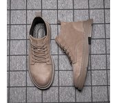 Botas De Cuero Para Hombres Zapatos Casuales Con Cordones Para Hombres