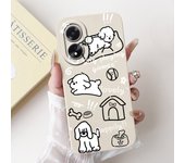 For Oppo A38 CPH2579 Phone Case New Fashion Soft Matte Silicone Rabbit Flower Goothic Style Capa For Oppo A18 CPH2591 Back Cover