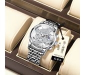 Reloj multifuncional de marca suiza para hombre nuevo reloj de cuarzo de moda a prueba de agua