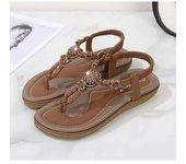 Summer design casual shoes rhinestone wedge square crystal flip flops women's sandals