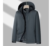 CHRLCK Men's 3 In 1 Thick Hiking Fleece Jacket Waterproof Winter Windbreaker Outdoor Warm Camping Jacket Men Windproof Coat