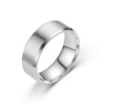Popular europeo y americano, anillo mate de acero de titanio, anillo de acero inoxidable liso para hombre, joyería de Amazon