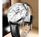 Hombre automático impermeable luminoso calendario reloj reloj de cuarzo de moda