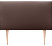 Cabecero de Polipiel o Tela Liso con Patas cabeceros Cabezal tapizado Cama Lujo (150x105cm con Patas (Camas 150/160), Tela Beige)