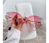 Gafas de sol para mujer, nueva moda anti-ultravioleta, diamantes de imitación, cara grande, gafas de sol finas, gafas de celebridades de Internet