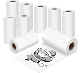 Mini Printer HD Photo Paper 6&9 Rolls 30x57mm Thermal Paper White Self-Adhesive for PeriPage A6 Portable Pocket Mobile Printer