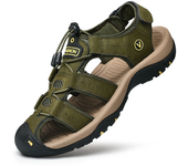 Sandalias de verano para hombres, zapatos de cuero genuino informales para hombres, sandalias de cuero al aire libre para hombres, zapatos de playa, zapatos romanos de gran tamaño 38-48