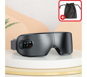 Masajeador de Ojos  con Calor, Música por Bluetooth, Masaje Vibratorio, Masajeador de Ojos Plegable para Aliviar la Fatiga Ocular, Ojos Secos y Mejorar el Sueño, Regalo para el Día de la Madre