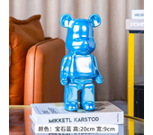 Electroplated bear statue Fashion new wave sculpture, ceramic statue art home decoration piggy bank gift