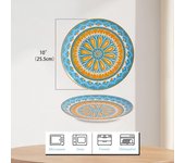 25,5 x 25,5 x 2,8 cm Juego de 6 Platos Planos Grandes de Porcelana  Vajilla de Ceramica para Cocina Colores Diseño  Set pour Cena  Apto para Microondas y Lavavajillas