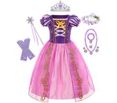 Kid Princess Dress Girl Summer Fancy Party Clothes Girls Aurora Rapunzel Cinderella Sleeping Beauty Christmas Carnival Costume