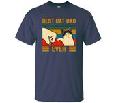 Best Cat Dad Ever Summer Men's T Shirt Cotton Short Sleeve Fashion Cute Streetwear Animal Cats Male Tops Casual Tshirt