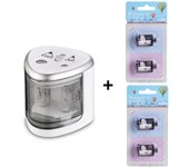AngelMark Tenwin Double Holes Electric Pencil Sharpener Home School Office Desktop Pencil Sharpener Students Supplies Stationery