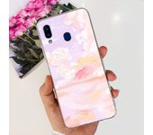 For Samsung Galaxy A20s Samsung A20 A30 Back Cover Phone Case Transparent Soft TPU Silicone Coque Women Fashion Flower Butterfly