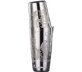 Stainless Steel Boston Tin with Etched Pattern tail Martini Shaker Drink Mixer Professional Bartender Kits