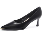 2024 new style women's shoes/sandals/high heels/stilettos/pointed toes/spring/summer/autumn/winter/banquet/wedding/work/leather/6.5 Apricot