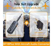 Bluetooth 5.4 Audio Adapter Receiver Transmitter Multipoint Connect 3.5MM AUX With MIC For Car Airplane TV PC Wired Speakers