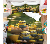 Anime M-Minions Love Child Duvet Cover Set HD Comforter Cover Bedclothes for Kids Bedding Sets Bedroom Decor