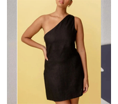 Vestidos de mujer con cuello inclinado a la moda, vestido de verano de Color sólido para ir al trabajo, vestido de lino y algodón de estilo Simple, vestido informal sin mangas para mujer
