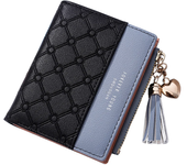 Cartera corta con cremallera para mujer, Cartera de gran capacidad con borla y hebilla, moda coreana, novedad de 2023