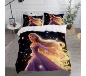 Princess Snow White Bedding Set,Cinderella Ella Bed Cover,Ariel& Aurora Bed Cover,3D Children Rapunzel Bedding Set