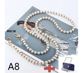 Funda de teléfono con cordón para iphone, brazalete de perlas, cadena cruzada, iphone 16, 15, 14 Pro, 13, 12 mini, 11, 7, 8 Plus
