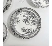 Spot Premium French Black Tulip wer Ceramic Art Western Food Soup Cup Plate Hand Painted Dessert Steak Dining