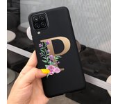 For Samsung Galaxy A12 Case Cute Letters Phone Cover Silicon Back Cases For Samsung A12 A 12 A125F Soft TPU Bumper Coque Flower