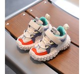 1-6 años de edad zapatillas de deporte de cuero de suela suave antideslizante zapatos de niño marea zapatos