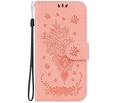 Para Sony Xperia 1 5 10 Vi 1vi 10vi 5vi Estampado De Piel De Rosa Mariposa Carcasa Protectora Antideslizante