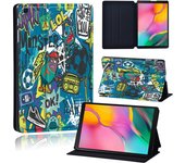 For Samsung Galaxy Tab A8 10.5/A7 Lite 8.7/A7 10.4/A A6 10.1/A 8.0/10.1/10.5 Inch Graffiti Art Pattern Leather Tablet Stand Case
