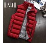 Chaqueta cálida sin mangas con cuello levantado para hombre, chaleco informal ultraligero blanco, M-5xl talla grande, Invierno