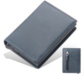 Cartera Hombre Cuero de Calidad, Cartera RFID Antirrobo Billetera Hombre,regalos para hombres.