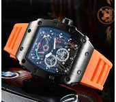 Vino bucket reloj moda negocios casual hombres reloj