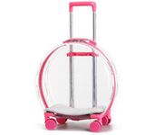 Trolley Suitcase Carrier Transparent Pet Carrying Bag Cats Conveyors Carrying and Strollers Cat Cage with Wheels Pet Products