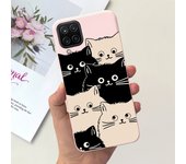 For Funda Samsung Galaxy A12 Ultra Thim Sofu-Touch Matte Liquid Silicone Soft Bumper cover on samsung a12 a125f a 12 galaxy case