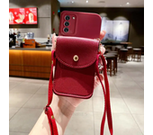 S 21 22 23 Crossbody Card Slot Bag Holder Case For Samsung Galaxy S21 S23 S20 Fe S22 Plus Ultra Cord Silicone Cover S23fe S21fe