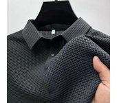 Nueva camisa Polo de color liso, combinada con un tejido vaquero informal de manga corta, cómodo y transpirable, adecuado para el verano