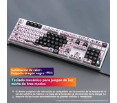 H108 Teclado Mecánico Tri-modo 2.4G Bluetooth inalámbrico con cable luz mixta hot-swappable hogar negocio periféricos