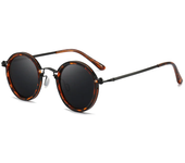 Gafas de sol Retro con montura redonda para hombre y mujer, lentes de sol clásicas de Metal, góticas, Steampunk, estilo de negocios Vintage, sombra Uv400