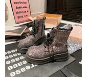 Botas De Moto Con Cordones Para Mujer, Botas Cortas Botas De Mujer Versátiles