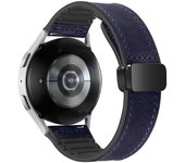 Silicone+Leather Strap For Samsung Galaxy Watch 6 5 Pro 40mm 44mm Band Watch6 4 Classic 47 43mm 46mm Replacement Correa Bracelet