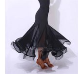 Falda flamenco leopardo mujer, falda larga plisada moda para baile salón, Vals, patchwork de leopardo, nuevo color