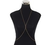 Simplicity Moner Hanging Neck Style Alloy Chest Summer Beach Women's Body Chain