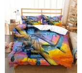 Duvet Cover Airplane Fighter King/Queen Size flying Fighter Jet Bedding Set for Kids Teens Boys modern Cool Airplane Quilt Cover
