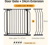 PANGDUBE Baby Safety Gate for Stair Balcony Doorways for Children Door Protector for Babies Door Stopper Pet Puppy Safety Door