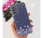 For Samsung A13 4G 5G Phone Case Samsung Galaxy A13 A135F A136B Back Cover Soft TPU Transparent Silicone Bumper Flower Butterfly