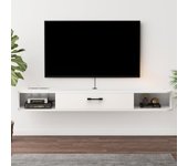 Estantería de TV flotante de madera, estante de TV de pared, mueble de TV, colgante, madera, estantería, pared, mueble de TV, soporte para TV, pared, muebles, TV, mueble de TV, armario con puertas