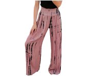 Pantalones moda elástico de cintura alta pantalones de pierna ancha pantalones casuales
